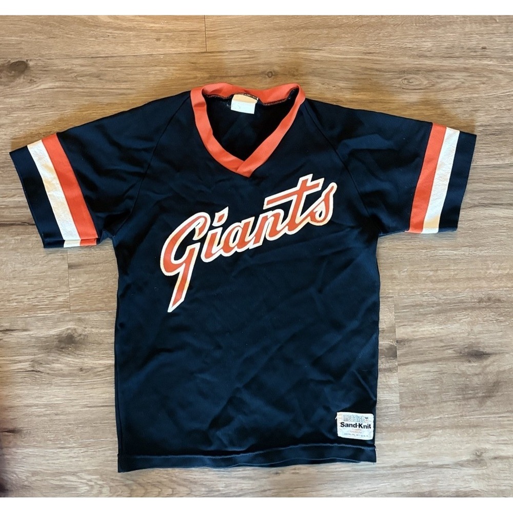 RARE Vintage 80s MLB Sand Knit San Francisco Giants Pullover Jersey Sz M Youth